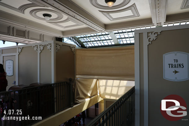 Half of the train station was behind renovation walls