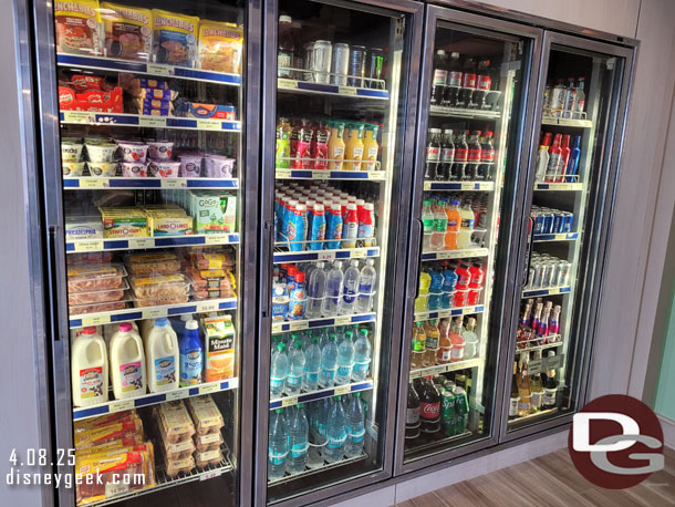 To the left are refrigerated and frozen items