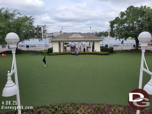 A look out to the Boardwalk Lawn